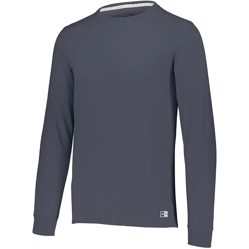 Russell 64LTTM Essential Long Sleeve Tee – Black Heather