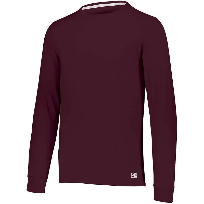 Russell 64LTTM Essential Long Sleeve Tee – Maroon