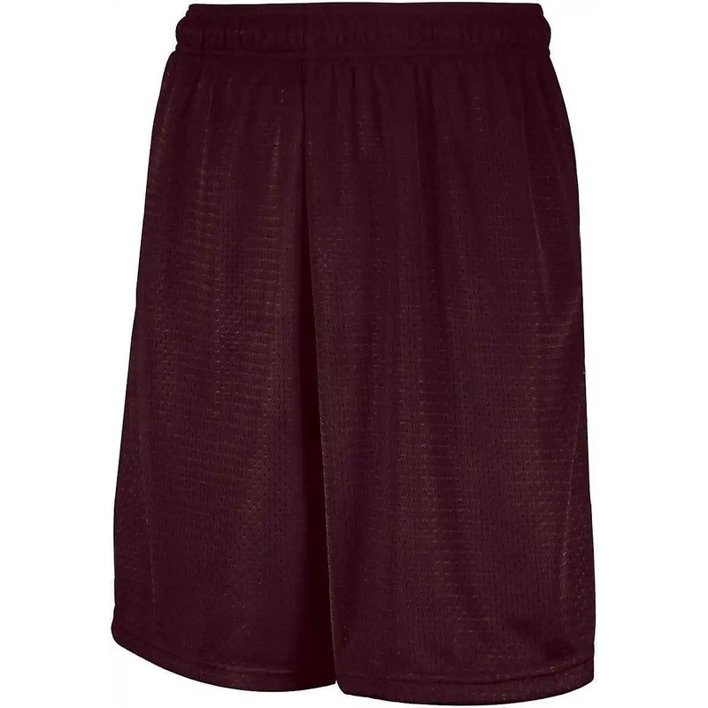 Russell 651AFM Mesh Shorts With Pockets – Maroon