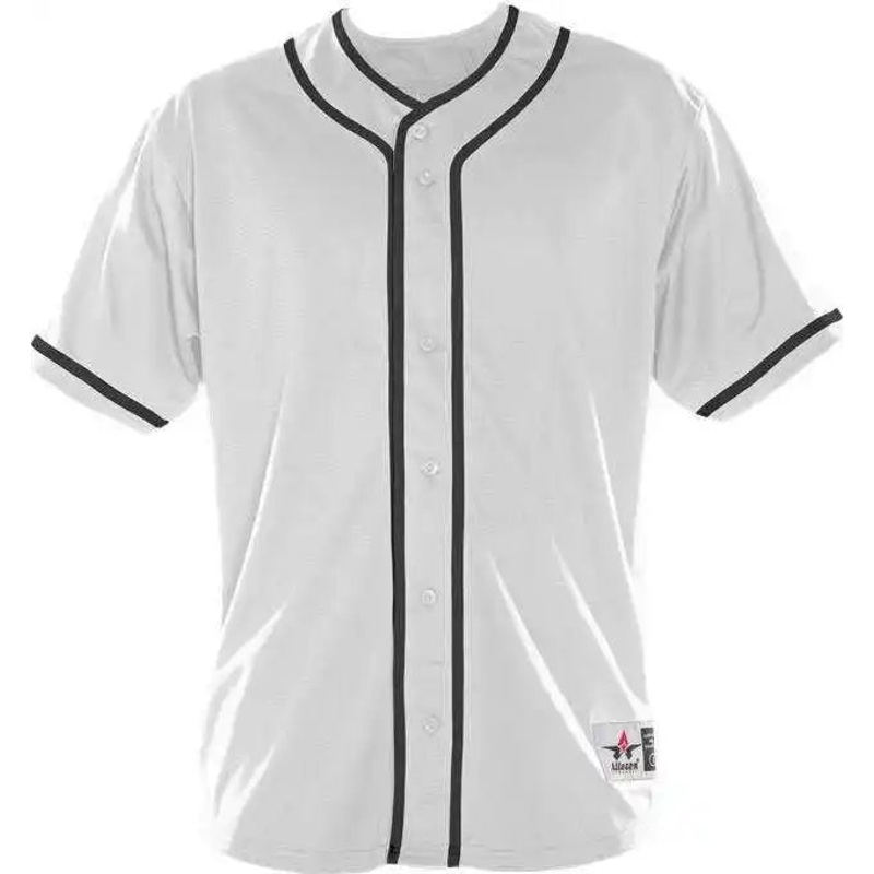 Alleson Athletic 52MBBJ Adult Diamond Jersey – White Black