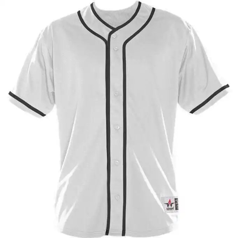 Alleson Athletic 52MBBJY Youth Diamond Jersey – White Black