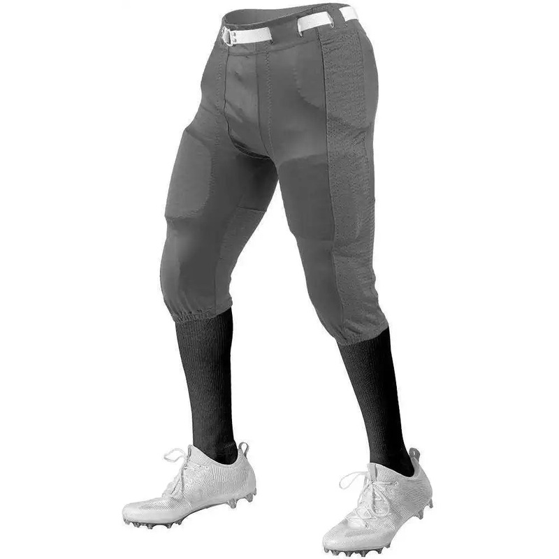 Alleson Athletic 650SLA Adult Press Football Pant (Pads Not Included) – Charcoal Solid  Charcoal Solid