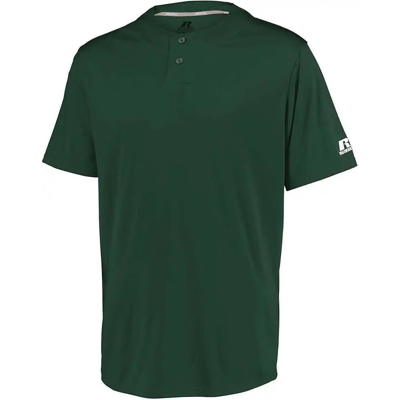Russell 3R7X2B Youth Performance Two-Button Solid Jersey – Dark Green