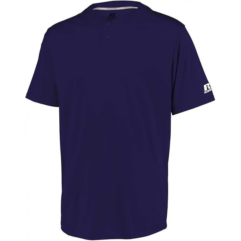 Russell 3R7X2B Youth Performance Two-Button Solid Jersey – Purple