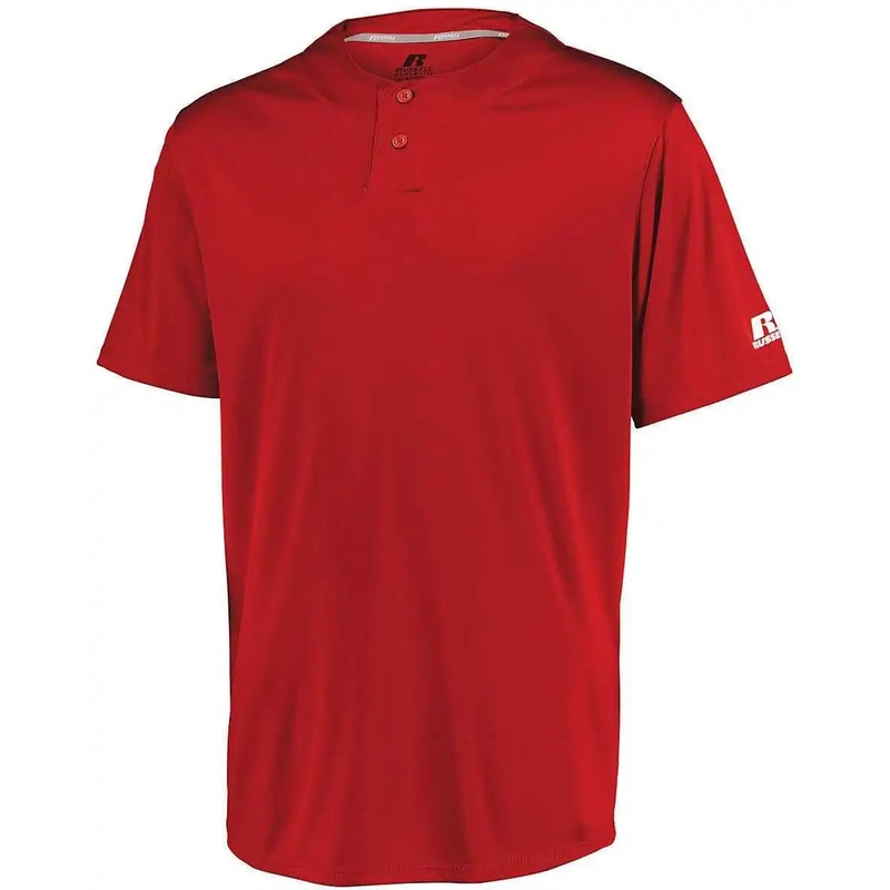 Russell 3R7X2B Youth Performance Two-Button Solid Jersey – True Red