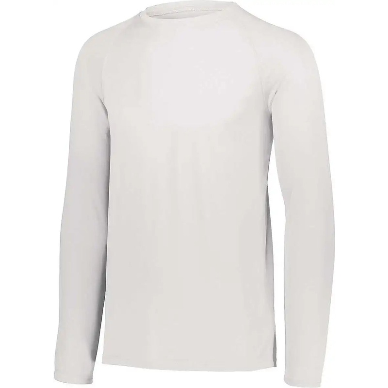 Augusta 2796 Youth Attain Wicking Long Sleeve Shirt – White