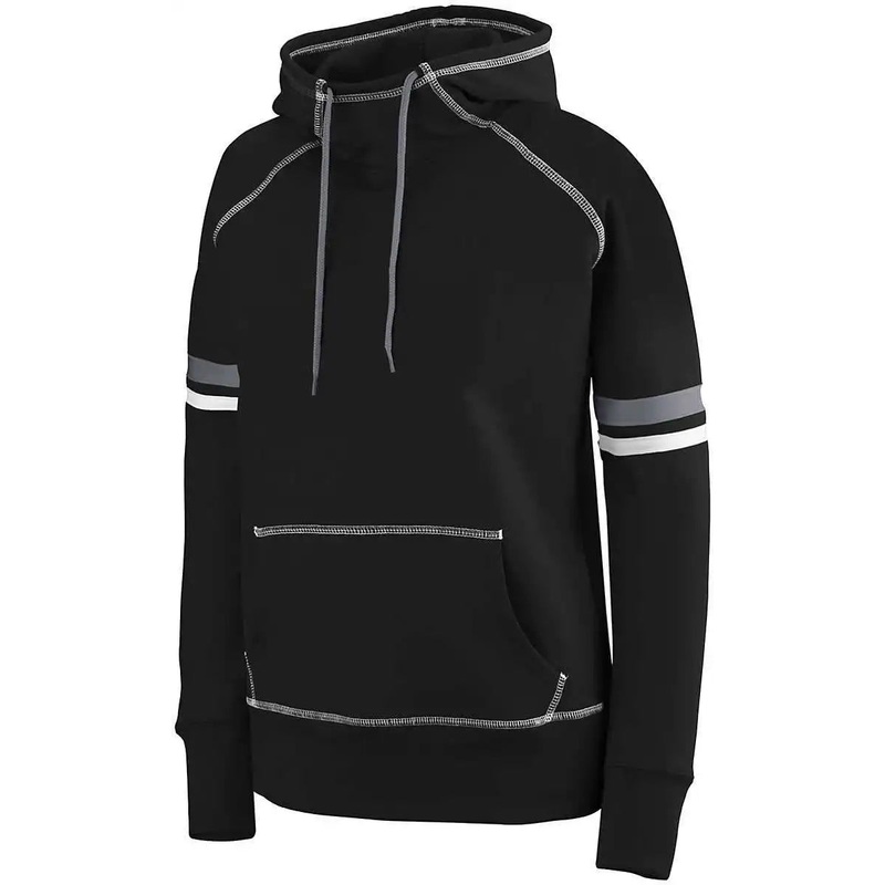 Augusta 5441 Girls Spry Hoody – Black White Graphite