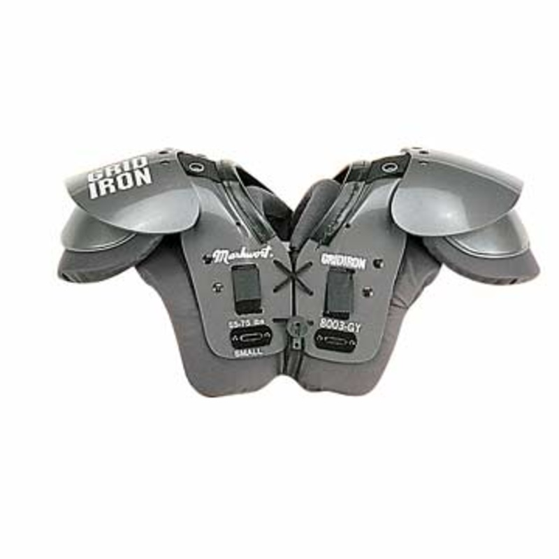 Markwort Football Shoulder Pads – Youth Small – Grey