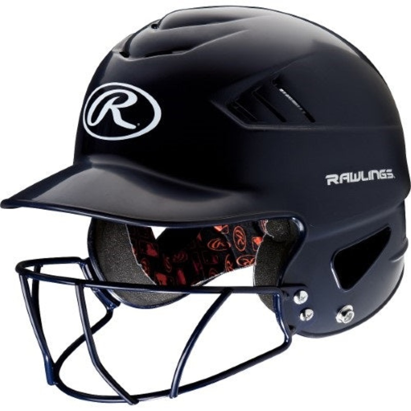Rawlings Batter’s Helmet w/Faceguard Navy