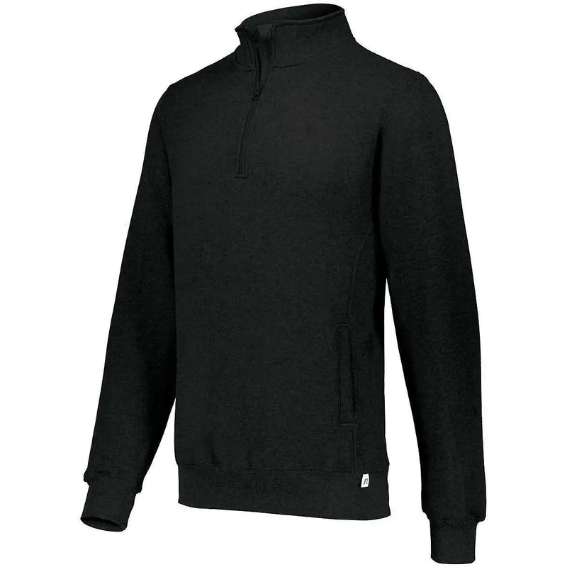 Russell 1Z4HBM Dri-Power Fleece 1 4 Zip Pullover – Black