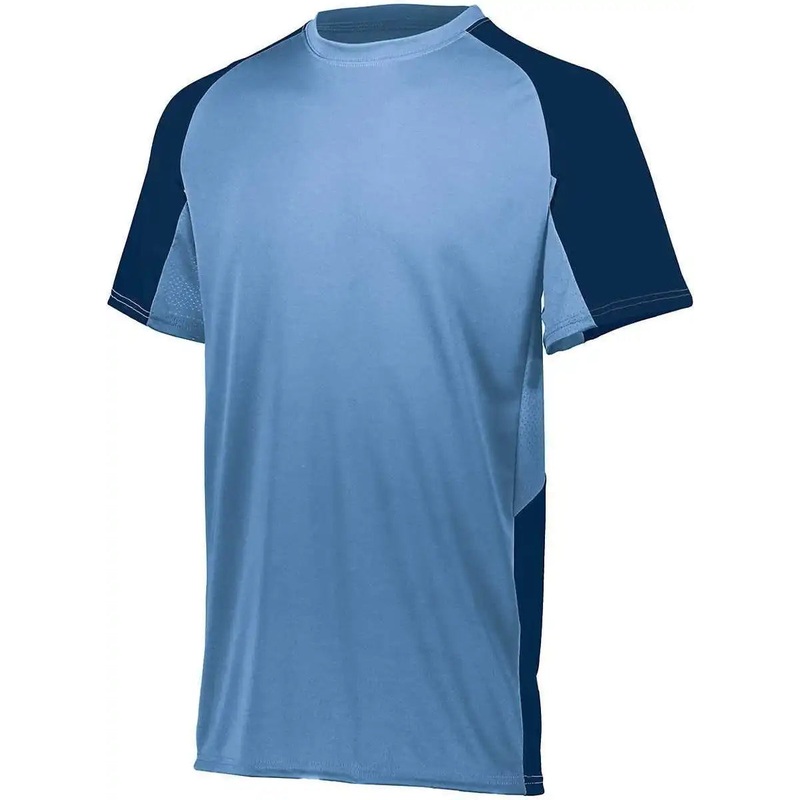 Augusta 1518 Youth Cutter Jersey – Columbia Blue Navy