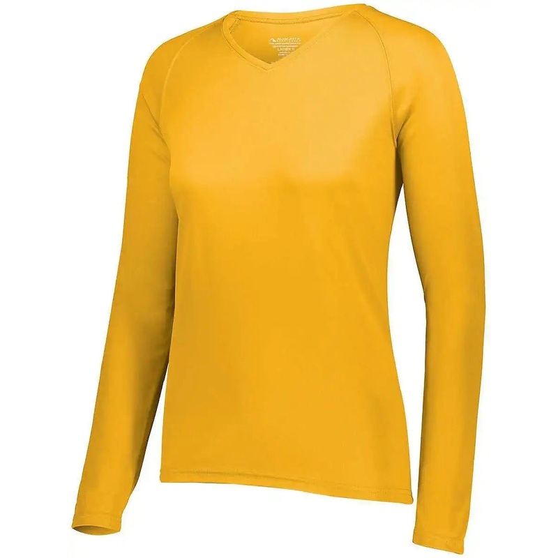 Augusta 2797 Ladies Attain Wicking Long Sleeve Shirt – Gold