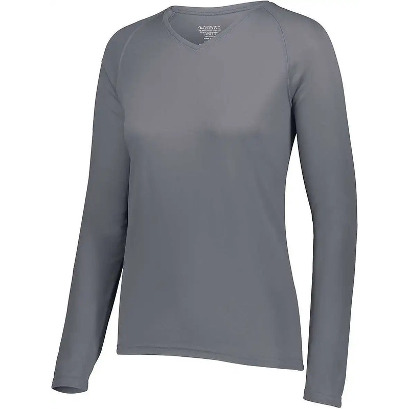 Augusta 2797 Ladies Attain Wicking Long Sleeve Shirt – Graphite