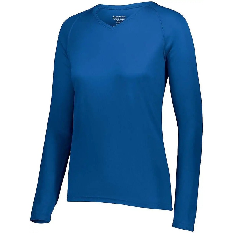 Augusta 2797 Ladies Attain Wicking Long Sleeve Shirt – Royal