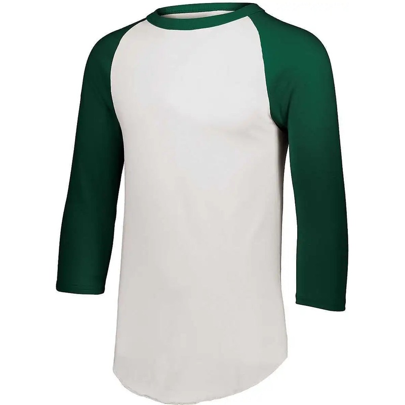 Augusta 4421 Youth Baseball Jersey 2.0 – White Dark Green