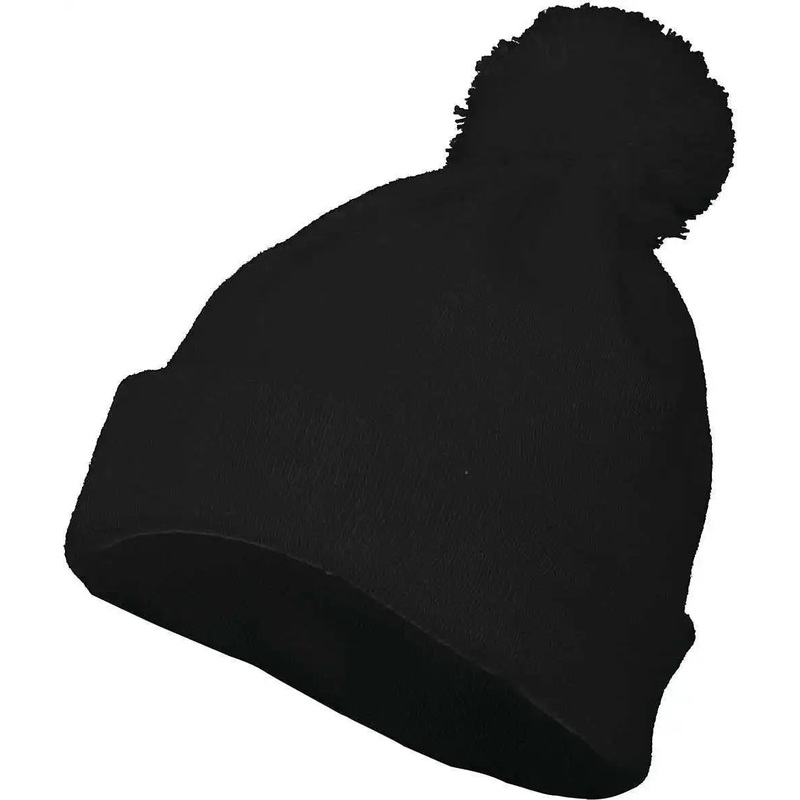Augusta 6816 Pom Beanie – Black