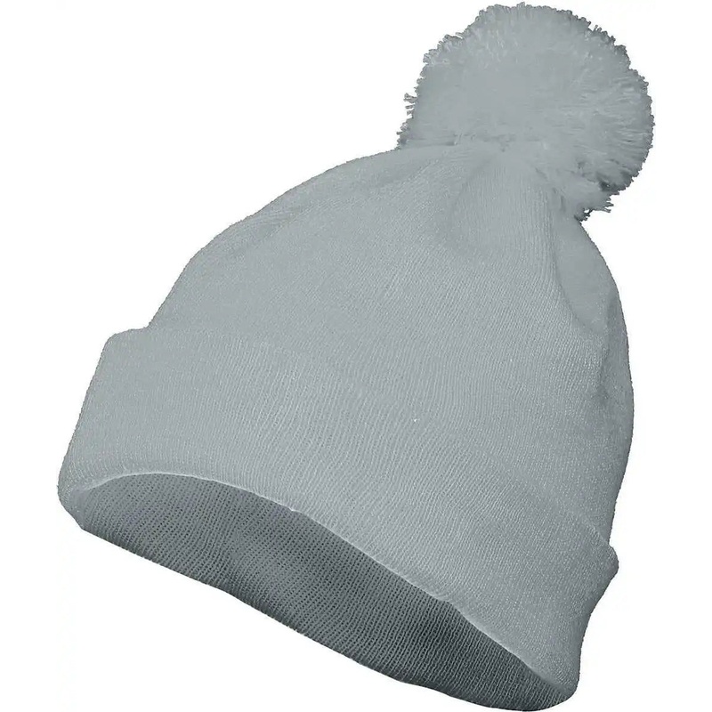 Augusta 6816 Pom Beanie – Grey Heather