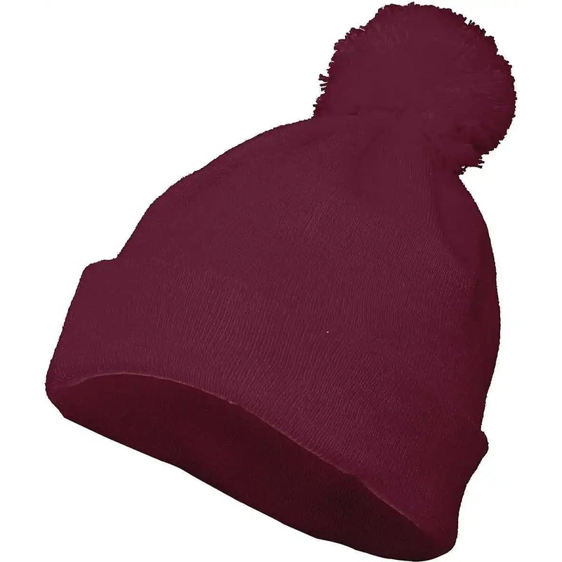 Augusta 6816 Pom Beanie – Maroon