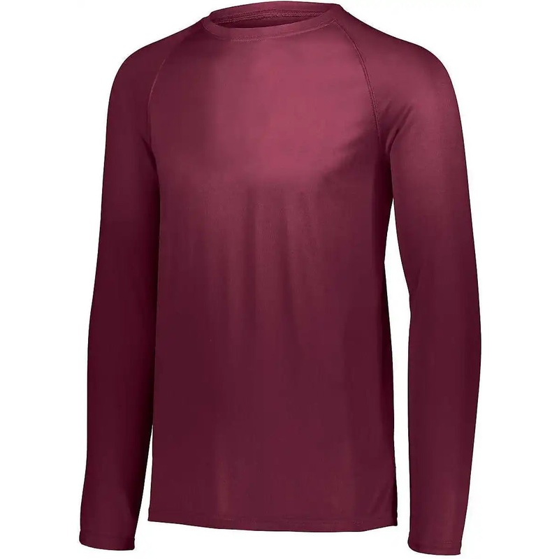 Augusta 2795 Attain Wicking Long Sleeve Shirt – Maroon (Hlw)
