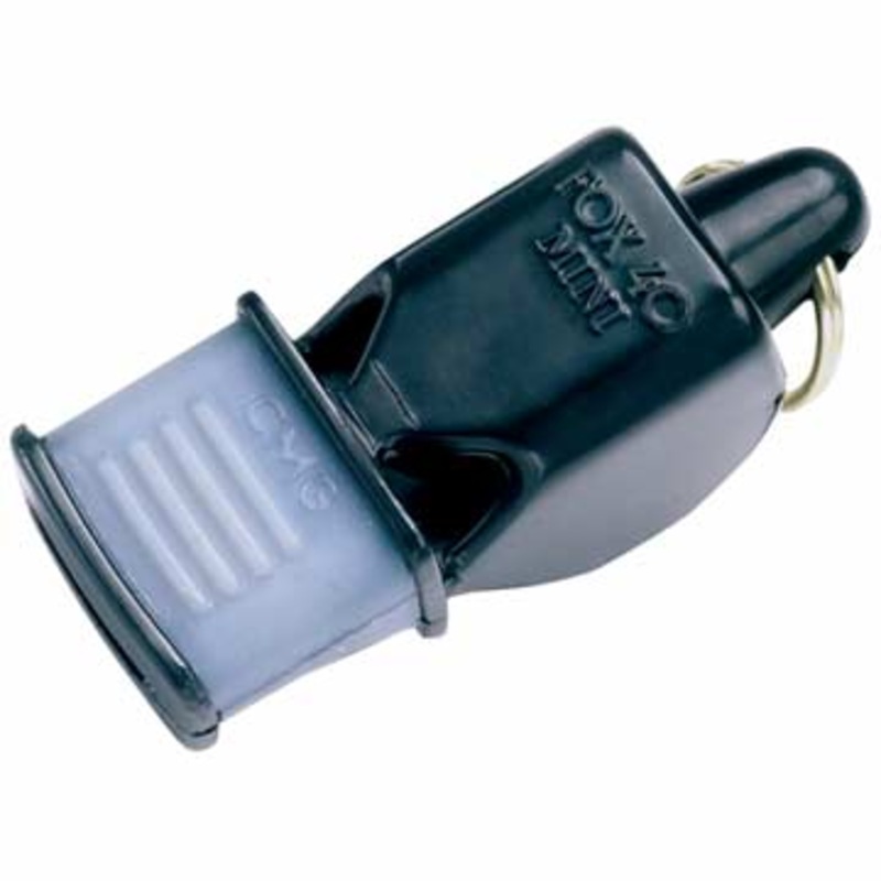 Fox 40 Mini Whistle – Cushioned Mouth Grip – Black