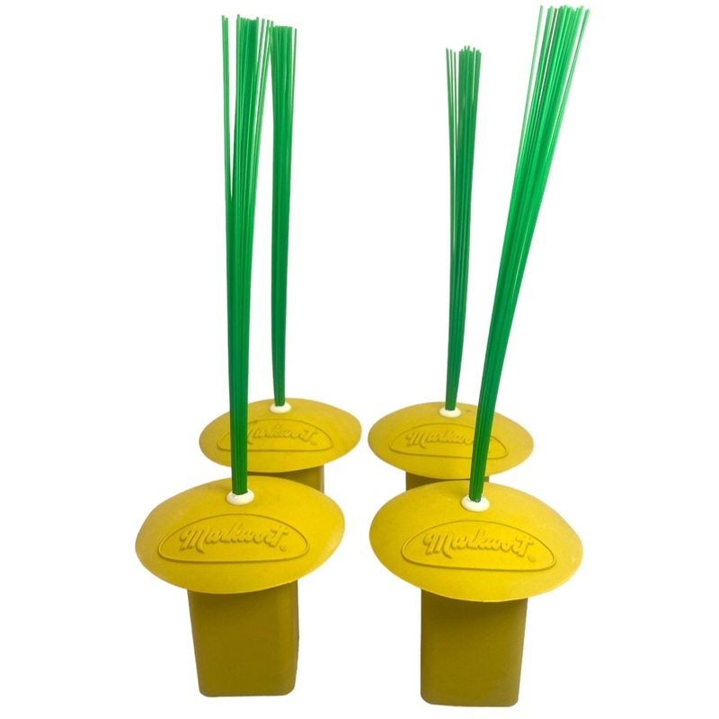 Markwort Yellow Base Plugs w/Green Bristles – 4 Pack