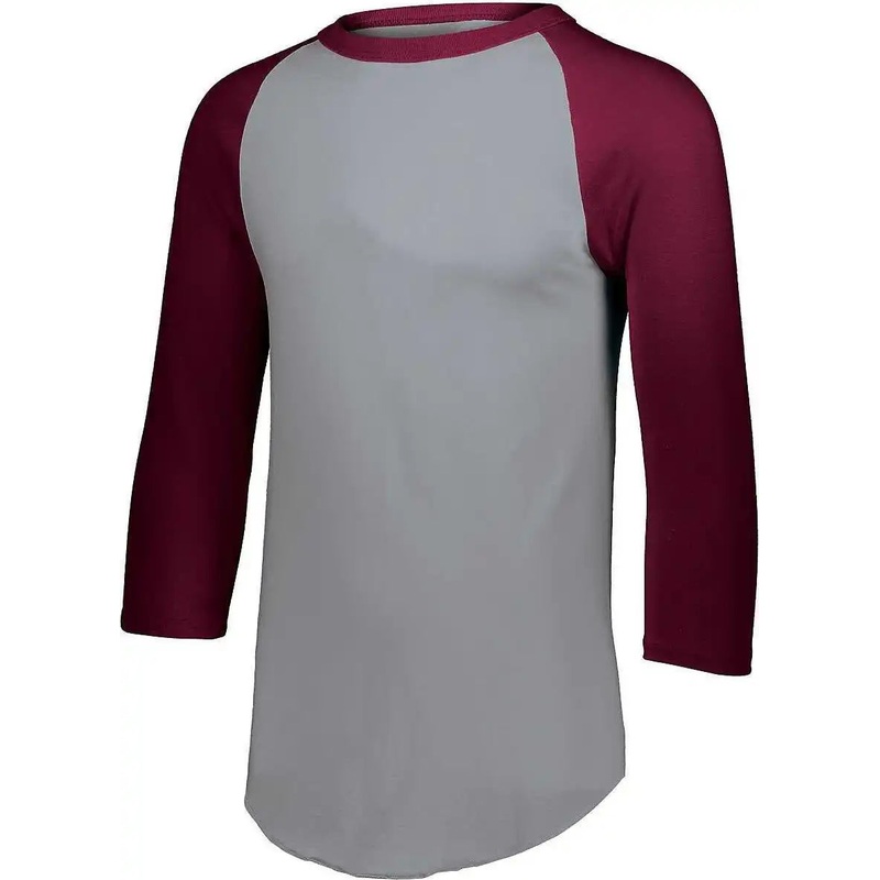 Augusta 4420 Baseball Jersey 2.0 – Athletic Heather Maroon