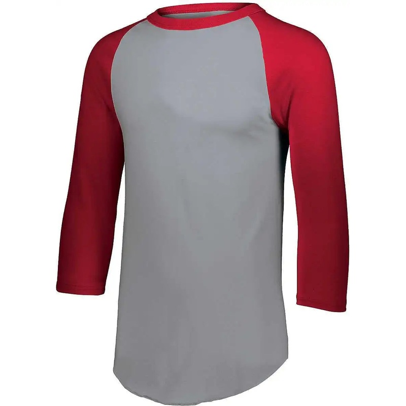 Augusta 4420 Baseball Jersey 2.0 – Athletic Heather Red