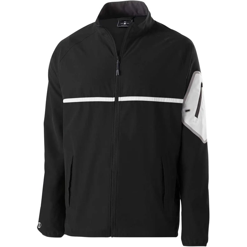 Holloway 229543 Weld Full Zip Jacket – Black White