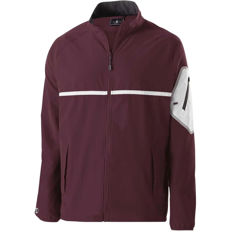 Holloway 229543 Weld Full Zip Jacket – Maroon White