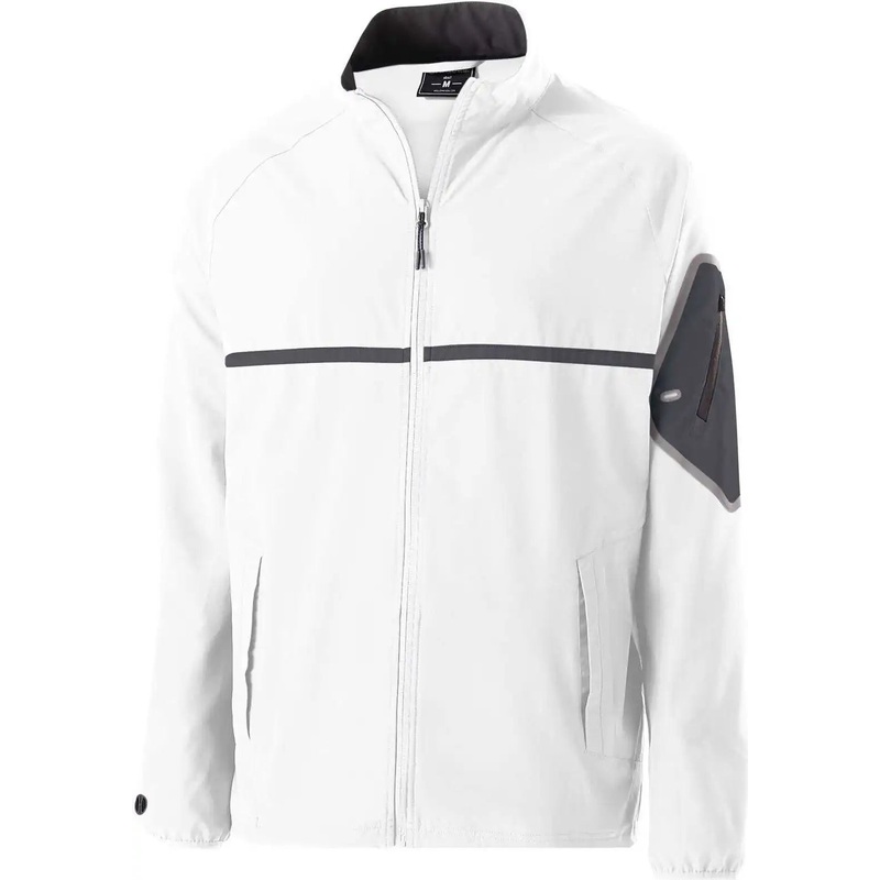Holloway 229543 Weld Full Zip Jacket – White Carbon