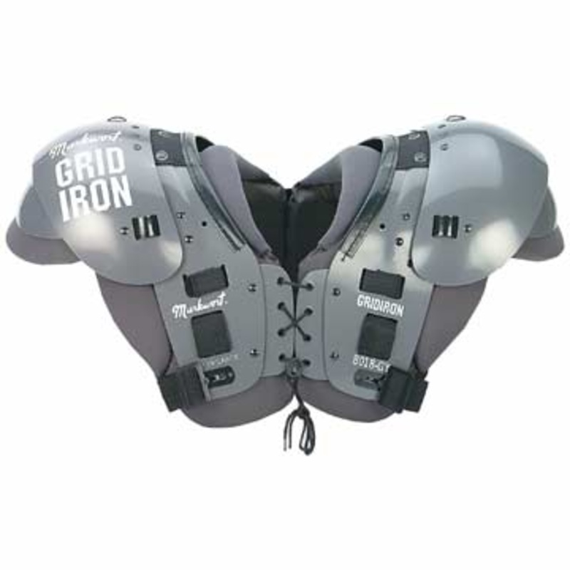 Markwort Football Shoulder Pads – Adult – Small – Grey