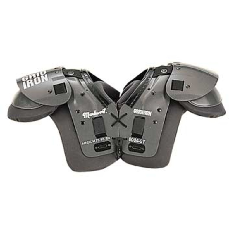 Markwort Football Shoulder Pads – Youth Medium – Grey
