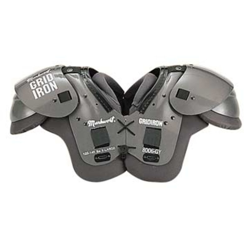 Markwort Football Shoulder Pads – Youth XL – Grey