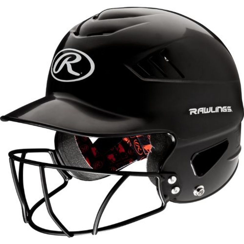 Rawlings Batter’s Helmet w/Faceguard Black