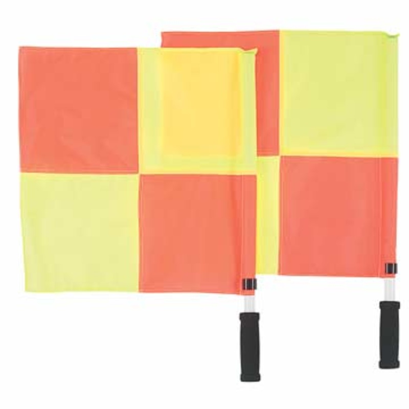 Markwort Soccer Linesman Flags – Checkered Orange/Yellow
