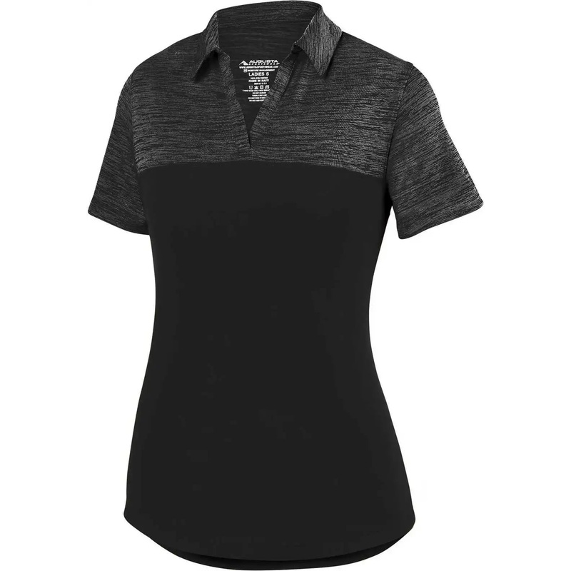 Augusta 5413 Ladies Shadow Tonal Heather Sport Shirt – Black
