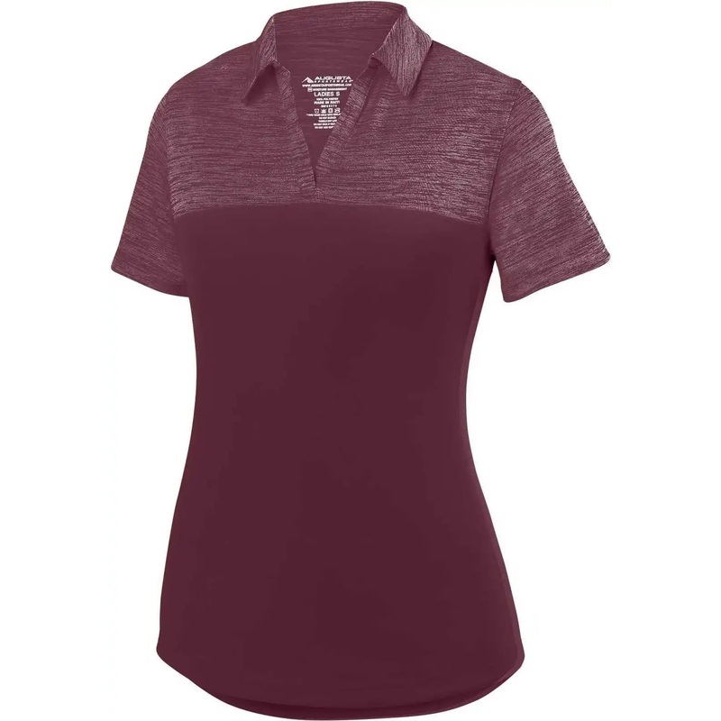 Augusta 5413 Ladies Shadow Tonal Heather Sport Shirt – Maroon