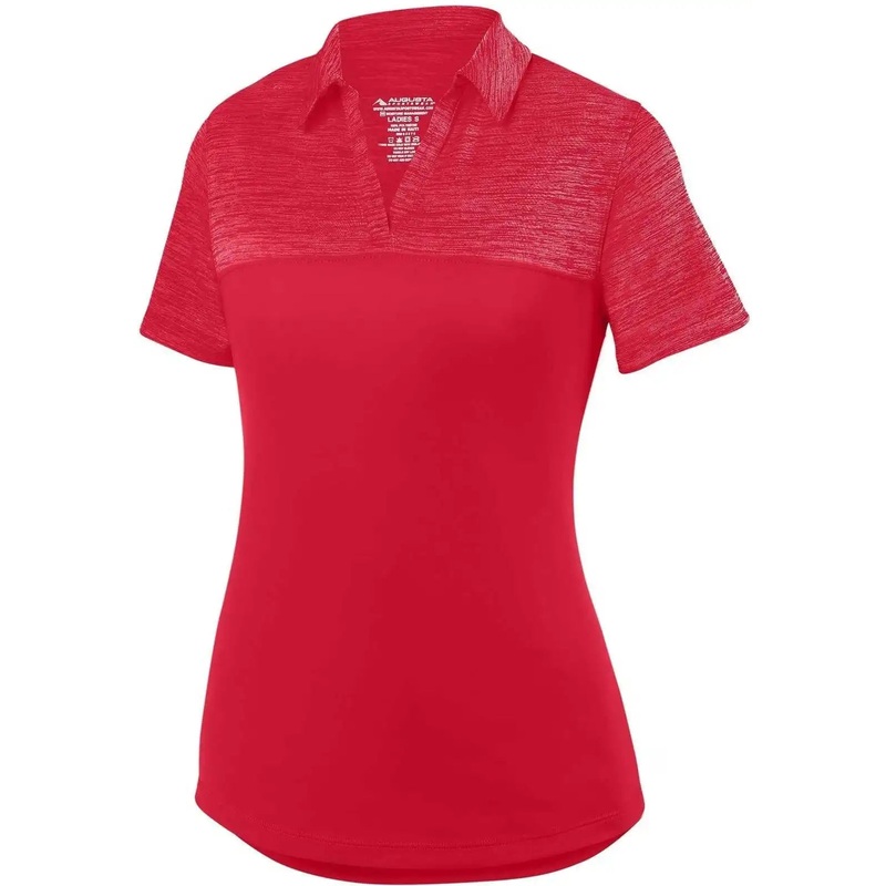 Augusta 5413 Ladies Shadow Tonal Heather Sport Shirt – Red