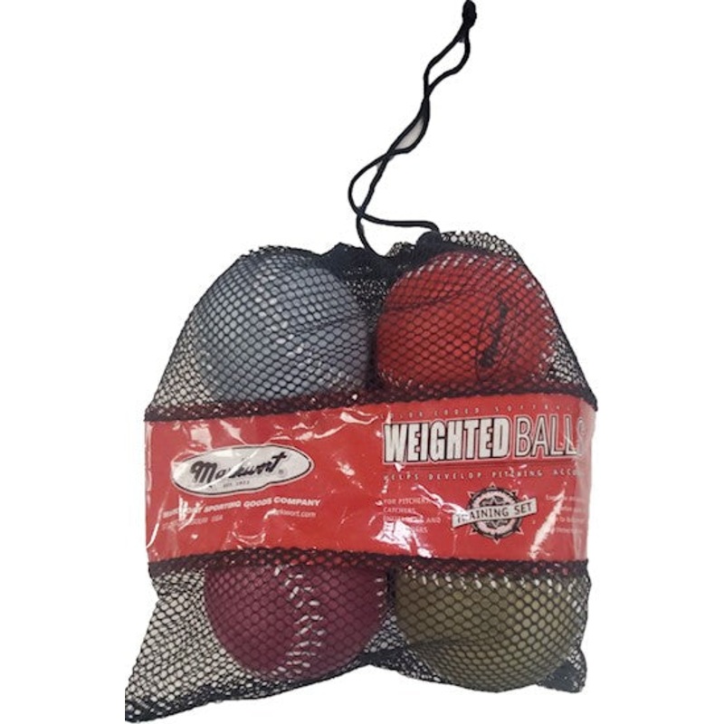 4 Pcs of 11 Softballs Placed Into Mesh Bag w/Drill Sheet
