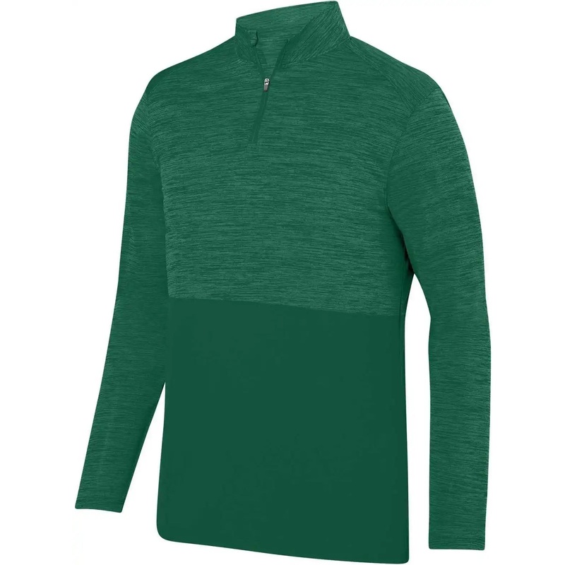 Augusta 2908 Shadow Tonal Heather 1/4 Zip Pullover – Dark Green