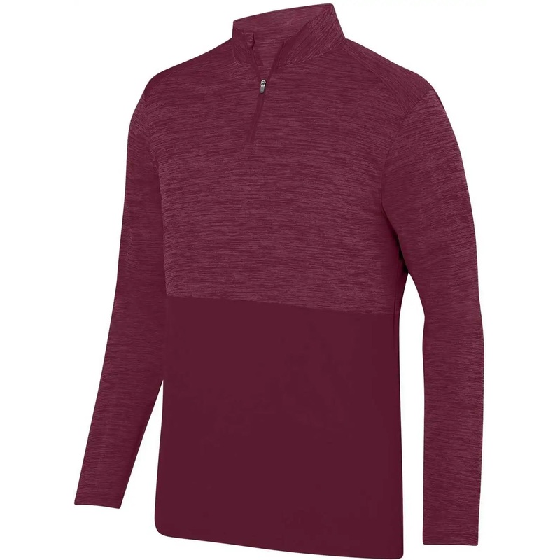 Augusta 2908 Shadow Tonal Heather 1/4 Zip Pullover – Maroon