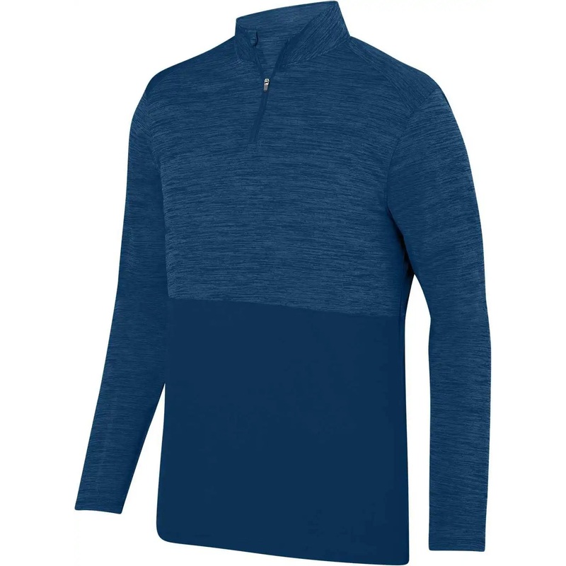 Augusta 2908 Shadow Tonal Heather 1/4 Zip Pullover – Navy