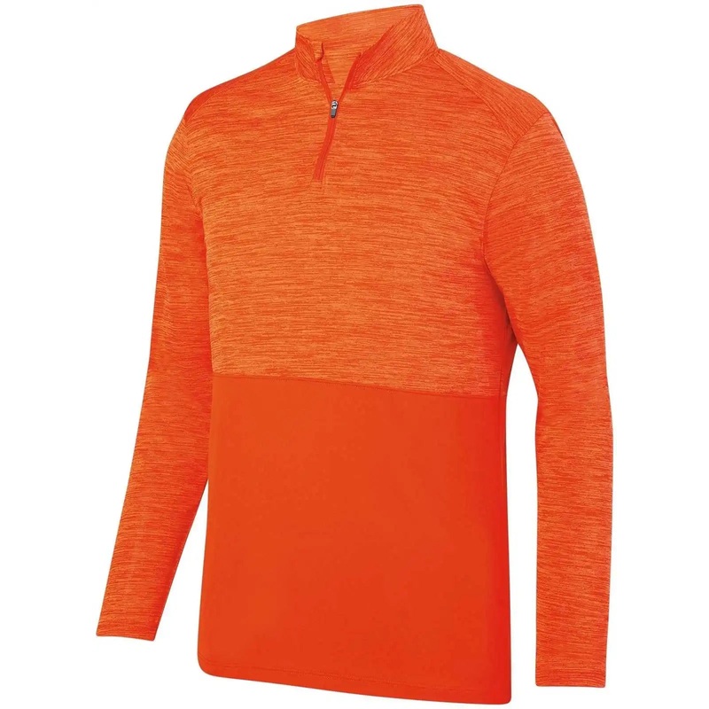 Augusta 2908 Shadow Tonal Heather 1/4 Zip Pullover – Orange