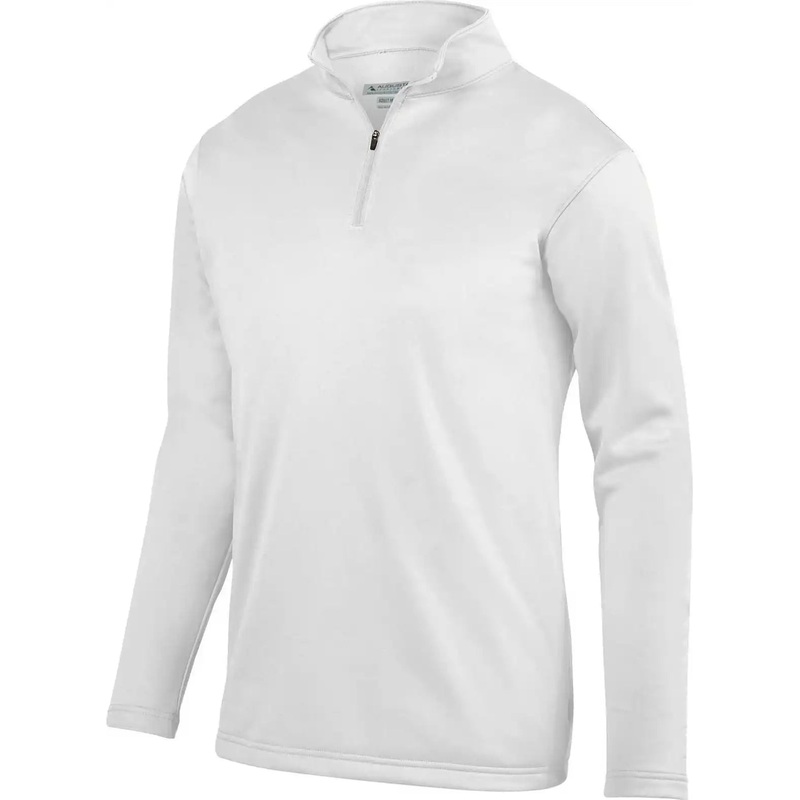 Augusta 5507 Wicking Fleece 1/4 Pullover – White