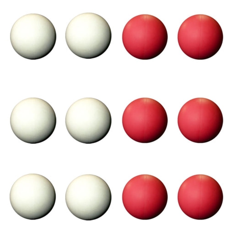 12 Assorted Color Lacrosse Balls – Valentines Blend