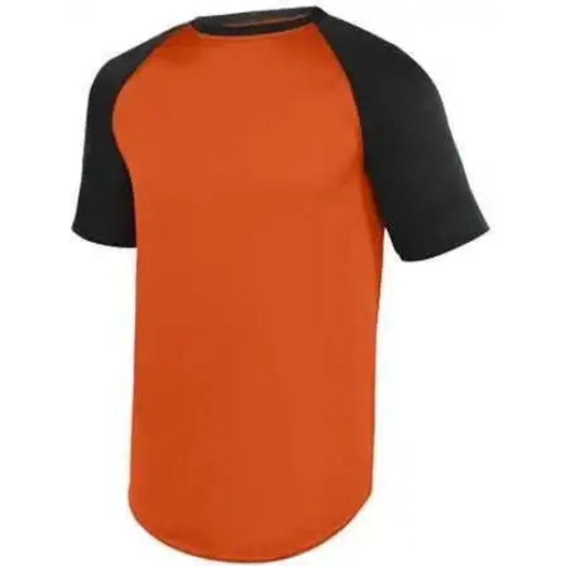 Augusta 1508 Wicking Short Sleeve Baseball Jersey – Orange Black
