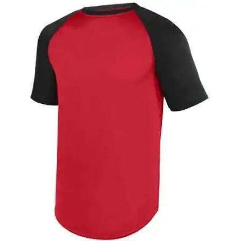 Augusta 1508 Wicking Short Sleeve Baseball Jersey – Red Black