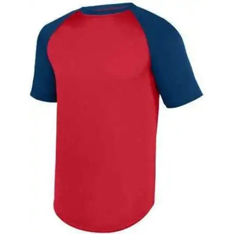 Augusta 1508 Wicking Short Sleeve Baseball Jersey – Red Navy