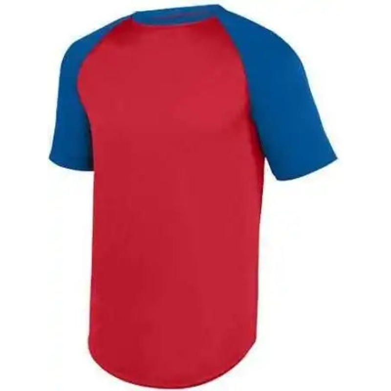 Augusta 1508 Wicking Short Sleeve Baseball Jersey – Red Royal