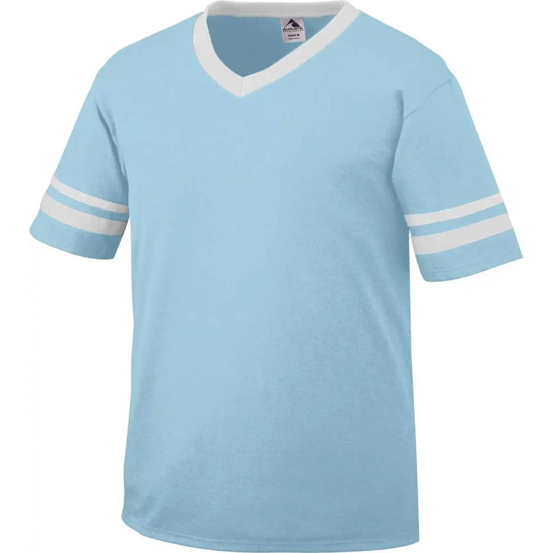 Augusta 360 Sleeve Stripe Jersey – Aqua White